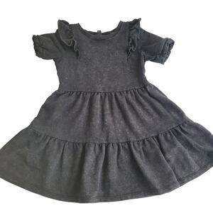 Art Class Black Tiered Sweatshirt Dress